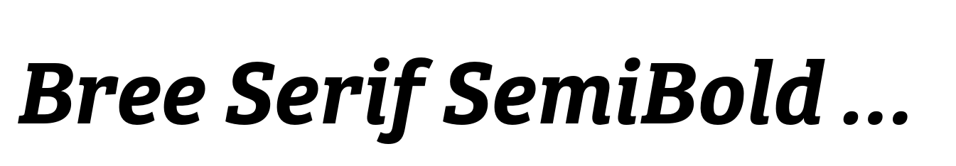 Bree Serif SemiBold Italic